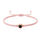 Pulsera de Proyección Trenzada con Foto Blanco y Negro