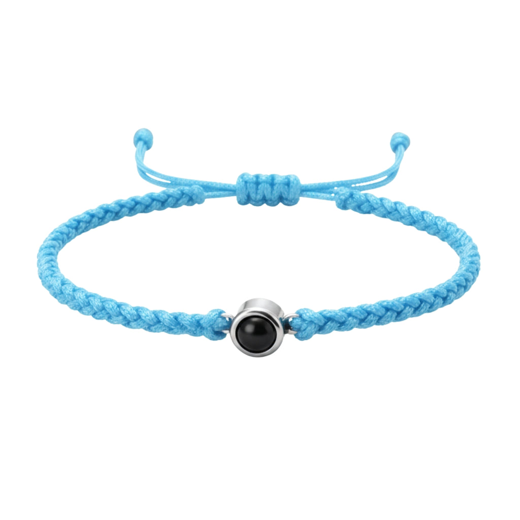 Pulsera de Proyección Trenzada con Foto Blanco y Negro