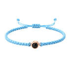 Pulsera de Proyección Trenzada con Foto Blanco y Negro